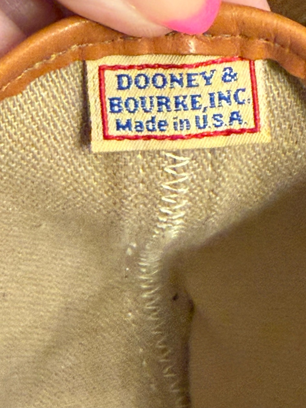 Dooney & Bourke Canvas Bucket Bag Leather Trim *dust bag & key fob included * - Picture 11 of 15